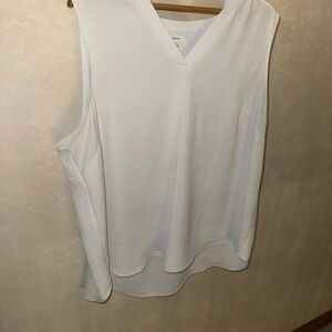 Maurices White V-Neck Sleeveless Blouse